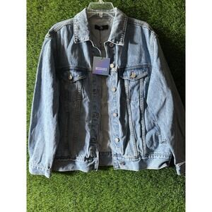 Size‎ 6 Missguided Heavyweight Washed Blue Denim Jacket - BRAND NEW WITH TAGS
